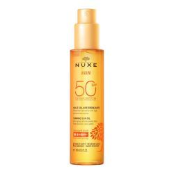 NUXE SUN Huile Solaire Bronzante Haute Protection SPF50 visage et corps - 150 ml